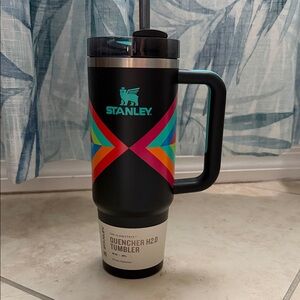 Stanley Black Tumbler with Vibrant Design